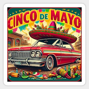 Cinco de Mayo Lowrider Hot Tamale Chevy Magnet